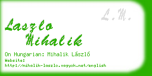 laszlo mihalik business card