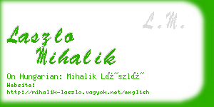 laszlo mihalik business card